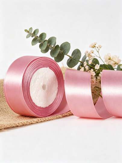 1/5 PCS For Artificial Rose Making Gift Wrapping Multicolor Satin Ribbon Wedding Party Christmas Birthday Celebration DIY Craft Supplies Home Decor Festive Decoration