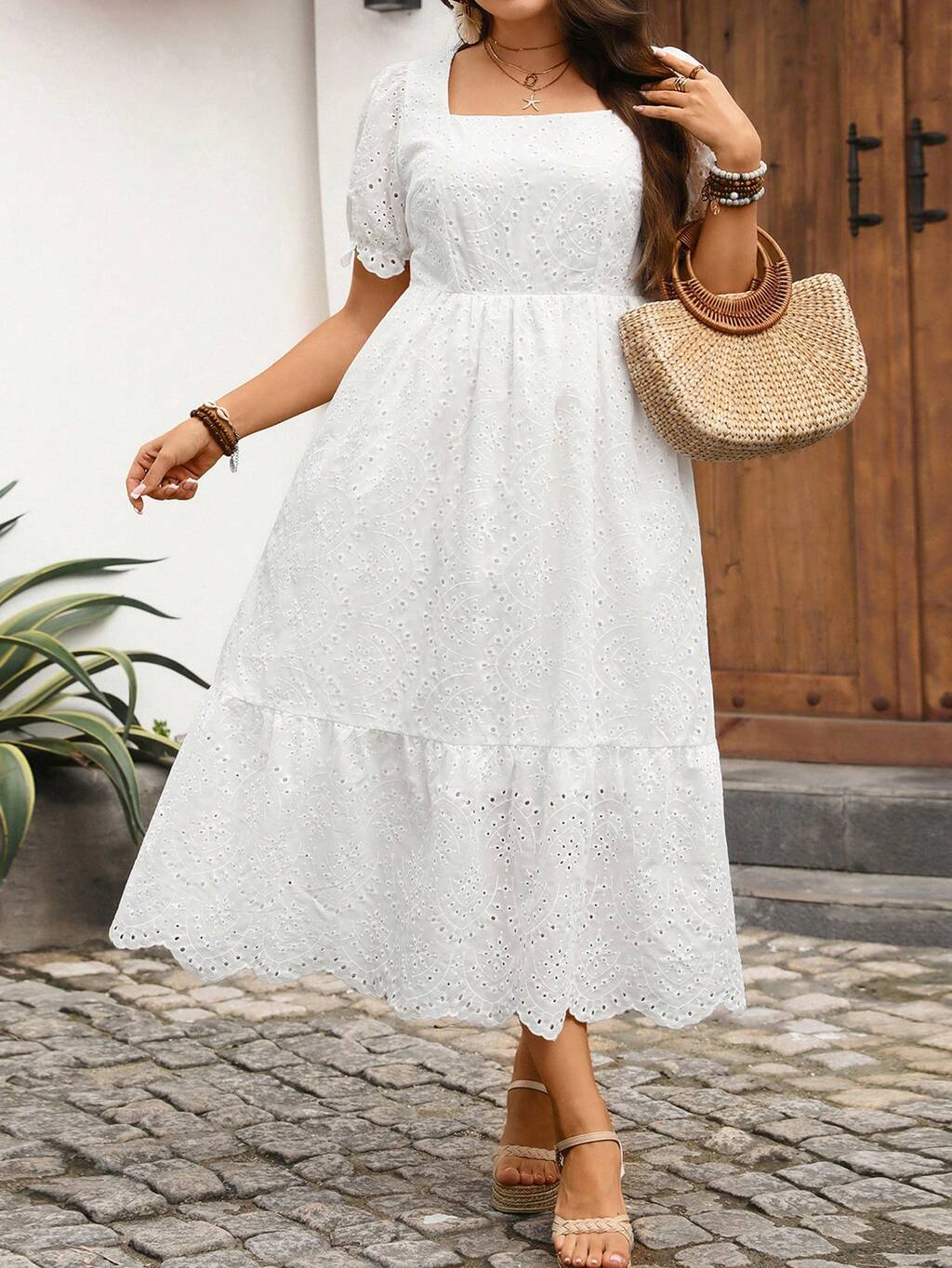 cream color dresses Ballbella Chic Lace Sleeveless Prom Dress With Slit Long Champagne