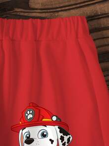 SHEIN | PAW Patrol 2件組 男童對比色卡通印花圓領T恤短褲套裝 - 白色 - 查看 4