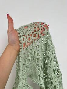 SHEIN EZwear 大码橄榄绿纯色圆领夏季针织背心，女士，春夏款 - 橄欖綠 - 查看 3