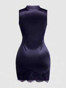 Women Plus Size Sports Dresses - Purple - View 3