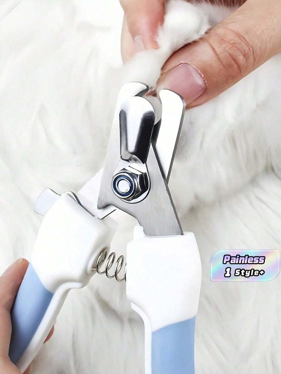 Professional Pet Nail Clippers For Small Dogs Cats Guard Trimmer With Quick Sharp Stainless Steel Blade Non Slip Grip Ergonomic Handle Painless Pet Grooming Kit - Blue - View 1