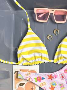 Swim Mod 女士新款春夏欧式花朵吊带比基尼性感泳装，沙滩泳装 - 彩色 - 查看 6