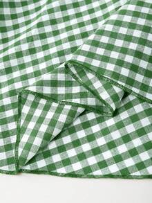 GlowEve Damen Kleid mit Glockenärmeln, rotem und weißem Karomuster, Schleifendetail am Rücken, A-Linie Taille schmeichelndes, elegantes Alltagskleid für Urlaub, Picknick, Party, Pendeln, Mode-Date, französischer Straßenstil, Retro, vielseitig, Frühling Sommer, Midi-Länge - Verschiedenfarbig - Übersicht 9