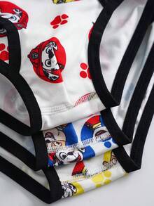 SHEIN | PAW Patrol Celana Dalam Kasual Sehari-hari Motif Kartun Patchwork untuk Anak Laki-Laki - Putih - View 6
