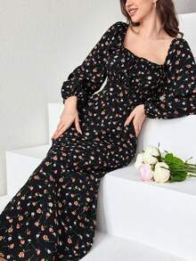 Modelyn Petite 女款黑色編織水波紋長袖A字洋裝，優雅浪漫，春夏女款優雅洋裝，適合夏季度假穿搭，小個女生 - 彩色 - 查看 6