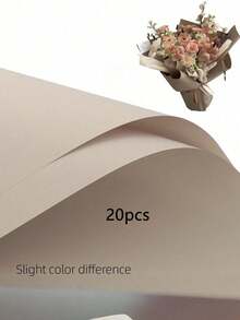 20PCS /1Set Waterproof Solid Color Bouquet Wrapping Paper Oya Paper Florist Supply Flower Packing Paper 58x58cm For Wedding Birthday Gift DIY Craft - multicolor - View 1