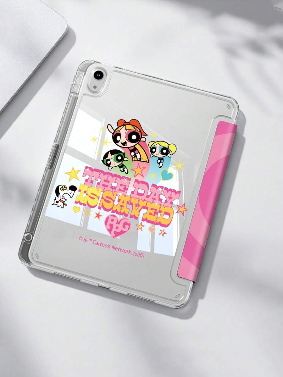 THE POWERPUFF GIRLS X SHEIN 适用于 iPad (A16) 11 英寸第 11 代(2025 年款)/ iPad 第 10 代、iPad Pro 2020/2021 11 英寸、iPad 7/8/9 代、Galaxy Tab A9 Plus 的保护套,采用高端质感,支持 3+Y 折叠,具备自动唤醒/睡眠功能和内置笔槽,防震保护套。 - 彩色 - 查看 1
