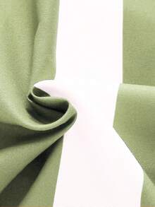 Manfinity Homme Conjunto de camisa de manga corta con contraste de color y pantalones largos con cordón en la cintura, para hombre, casual, para vacaciones y viajes, primavera/verano/otoño - Albaricoque - Ver 4