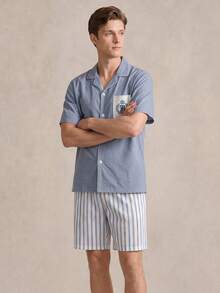 EverLounge 2026 New Style Men's Soft & Comfortable Striped Long Sleeve Pajama Set, Suitable For All Seasons Loungewear - Multicolor - View 3