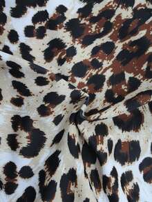 ZELFYO Men's Leopard Print Tight Fit Swim Briefs, Suitable For Summer, Holiday - Brown - View 6