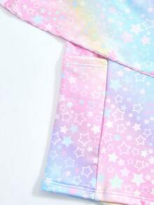SHEIN 1件少女/青少年女孩简约休闲彩色多巴胺渐变星形图案修身舒适运动服，适合体操、舞蹈、室内运动、芭蕾舞，春夏秋冬皆宜。 - 彩色 - 查看 7