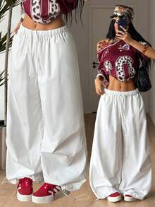 Coolane Pantalones casuales tejidos blancos para mujer - Blanco - Ver 3