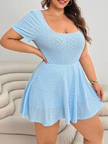 Solflare Plus Size Jumpsuits - Baby Blue - View 6