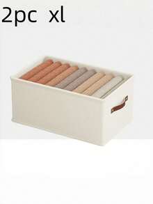 Storage Box, Clothing Storage Container, Household Garment Organizer, Drawer-Style Storage Bin, Large Capacity, Thick-Walled. - Beige - View 8