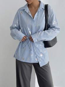 Women Blouses & Shirts - 藍色 - 查看 2
