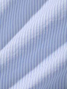 DAZY Camisa de manga larga con cuello y rayas para niños talla grande - Azul - Ver 7