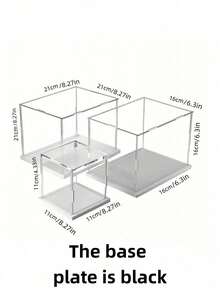 Display Case For Collectibles Assemble Clear Acrylic Box Alternative Glass Case For Display Action Figures Home Storage & Organizing Toys - Black - View 20