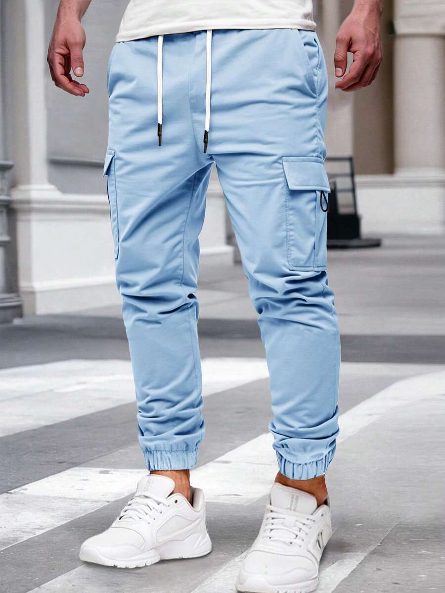 Manfinity Homme 男士成熟休闲多口袋工装裤,适合日常休闲穿着、周末外出、旅行、朋友聚会等场合。这款裤子是男士衣橱中不可或缺的百搭单品,也是送给男友或丈夫的绝佳礼物。 - 藍色 - 查看 1