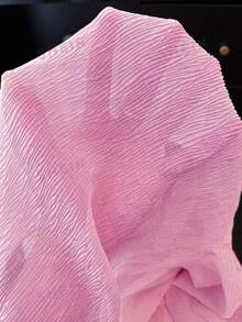 K-Vae Women's Delicate Textured Lightweight Sun Protection Cardigan, Sheer Pearl Button Short Shrug Thin Jacket For Summer - Pink - View 7