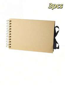 1pc/3pcs A5 Set Photo Album, Scrapbook, Creative Bow Doodle Pages, Collectible Commemorative Album Set - Multicolor - View 10