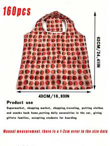 1/160 Large Capacity Shopping Bag, Friendly Bag, Creative Portable Printing Handheld Storage Bag - Multicolor - View 8