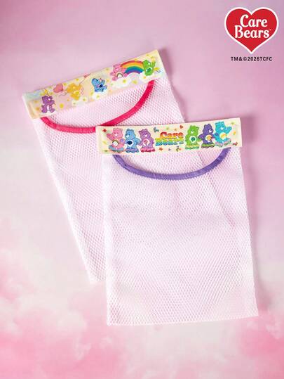 Care Bear X Joivida 1 túi đựng đồ gấp gọn hình gấu cầu vồng dễ thương, có băng dính ma thuật, thoáng khí, dung tích lớn, có thể gấp lại, dùng để đựng rác hoặc tất.