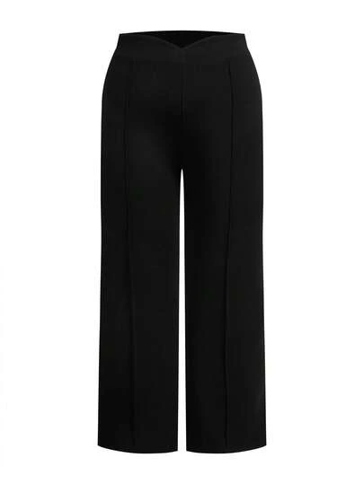 SHEIN LUNE Quần ống rộng thời trang nữ cỡ lớn, tối giản, thoải mái, đa năng
