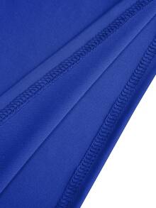 Manfinity Homme Men's Athleisure Colorblock Round Neck Short Sleeve Tee And Track Shorts Co-Ords - Royal Blue - View 6