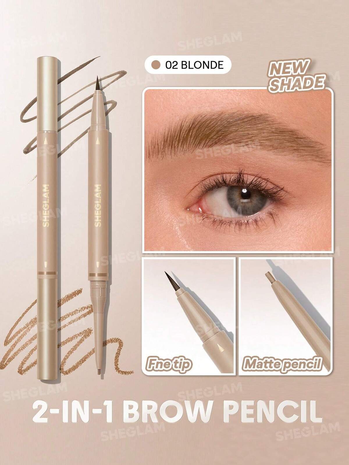 Brows On Demand 2-In-1 Brow Pencil-02 Blonde