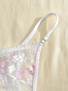 Eraneu Quần lọt khe nữ G-string ren hoa thời trang, xuyên thấu, gợi cảm. - trắng - Xem 3