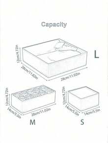 Hộp đựng đồ vải gấp gọn, ngăn kéo đựng quần áo, đồ lót, áo ngực, tất, đồ lót, tủ quần áo, tiết kiệm không gian, trang trí nhà cửa, phòng ký túc xá, thùng đựng đồ màu đen thiết yếu, vật dụng gia đình cần có - Màu be cạnh trắng - Xem 10