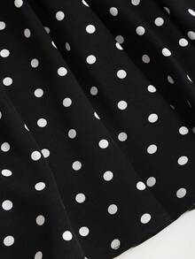 Sweetra Vintage Retro Polka Dot Neckholder Kleid, rückenfrei, tailliert, Schmetterling, Urlaub, Schwarz und Weiß, Sommer - Schwarz - Übersicht 4