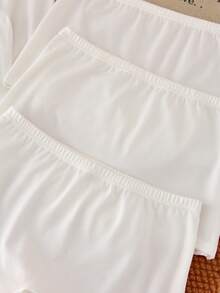 SHEIN 6pcs/Set White Lace Sweet Cute Comfortable Casual Wearable Camisole & Bikini Panty Underwear Set For Girls - White - View 4