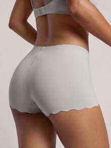 Barelissa Women's Simple Solid Color Seamless Panties (Hipster Cut) 4pcs/Set - Multicolor - View 3