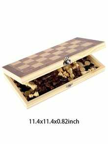 Bộ cờ vua bằng gỗ 3 trong 1 với đáy phủ nhung, chống trơn trượt và chống mài mòn, bao gồm các quân cờ với nhiều kích cỡ (24/29/34/39/48cm), thích hợp cho các cuộc thi cờ vua, trò chơi trên bàn, v.v. Có thể gấp gọn để dễ dàng cất giữ. Trò chơi dành cho người lớn, thích hợp cho các bữa tiệc Halloween/Giáng sinh/Lễ Tạ ơn. - Đen và trắng - Xem 11