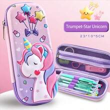 1pc Large Capacity Pencil Pouch 3D EVA School Supplies Box, New High School And Elementary School Girls' Colorful Pencil Box, Cartoon Pencil Box - Multicolor - View 15
