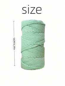 1 Stück 3mm 100m DIY Handwebseil Makramee Seil Dekorative Schnur Wandteppich Garn Bündel Zwirn Bastelzubehör Set - hellgrün - Übersicht 7