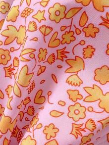 Swim Mod Bộ đồ bơi nữ phong cách retro dễ thương ngọt ngào, viền hoa, mặc thường ngày đi biển nghỉ dưỡng - trái cam - Xem 7