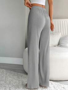 SHEIN طقم بنطلون نوم كاجوال متعدد الألوان من القطن 100% للنساء مقاس كبير، قطعتان - متعدد الألوان - مشاهدة 5