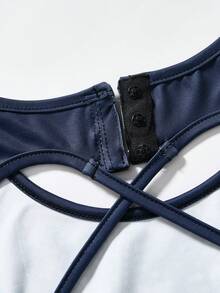 SHEIN 女童修身渐变长袖体操服，贴身设计防止走光，适合运动、体操和舞蹈比赛，四季皆宜，印花精美，舒适弹力。 - 黑色 - 查看 10