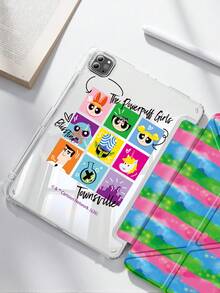 THE POWERPUFF GIRLS X SHEIN 相容於 Pad 11(A16)2025(11吋)/Pad 10 2022(10.9吋),Pad Pro 2020/2021 11吋,Pad 7/8/9代, Galaxy Tab A9 Plus 的保護殼,高級質感,具備 3+Y 折疊,自動喚醒/睡眠功能,以及內建筆槽,防震平板保護殼 - 彩色 - 查看 2