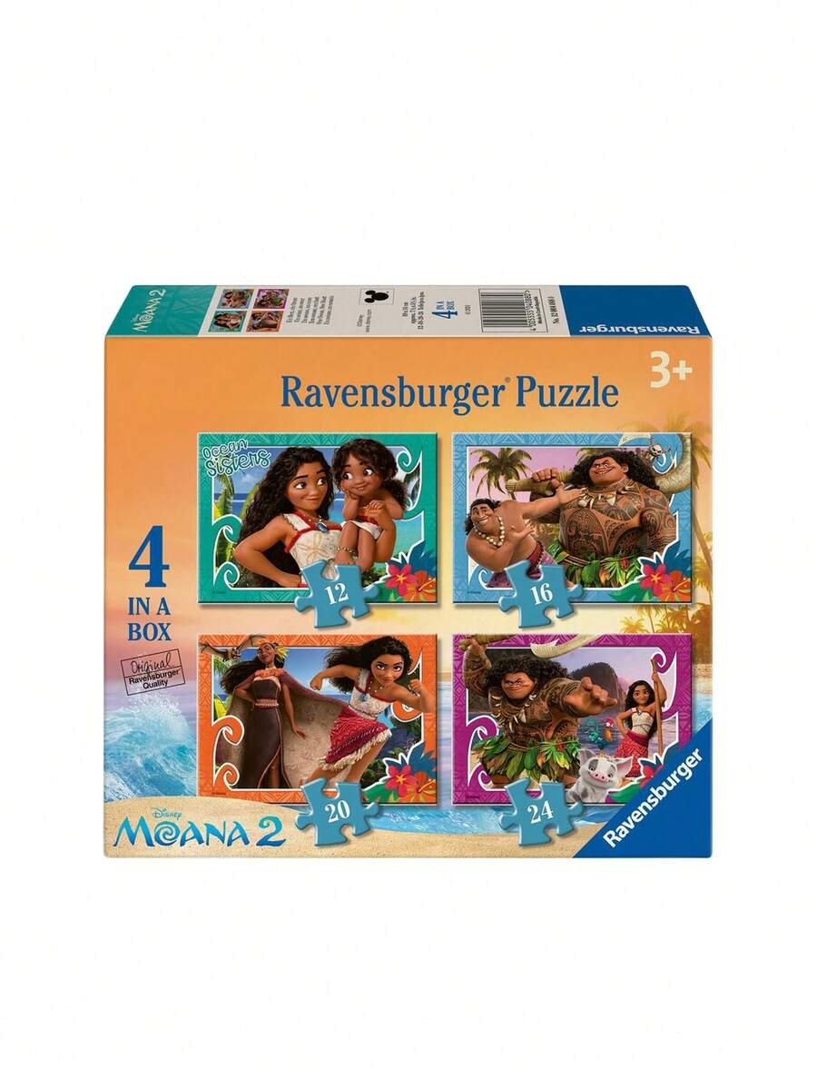 Ravensburger Moana 12+16 +20 +24Pieces Jigsaw Puzzles Kids Age 3Years+ 12004088 - Multicolor - View 1