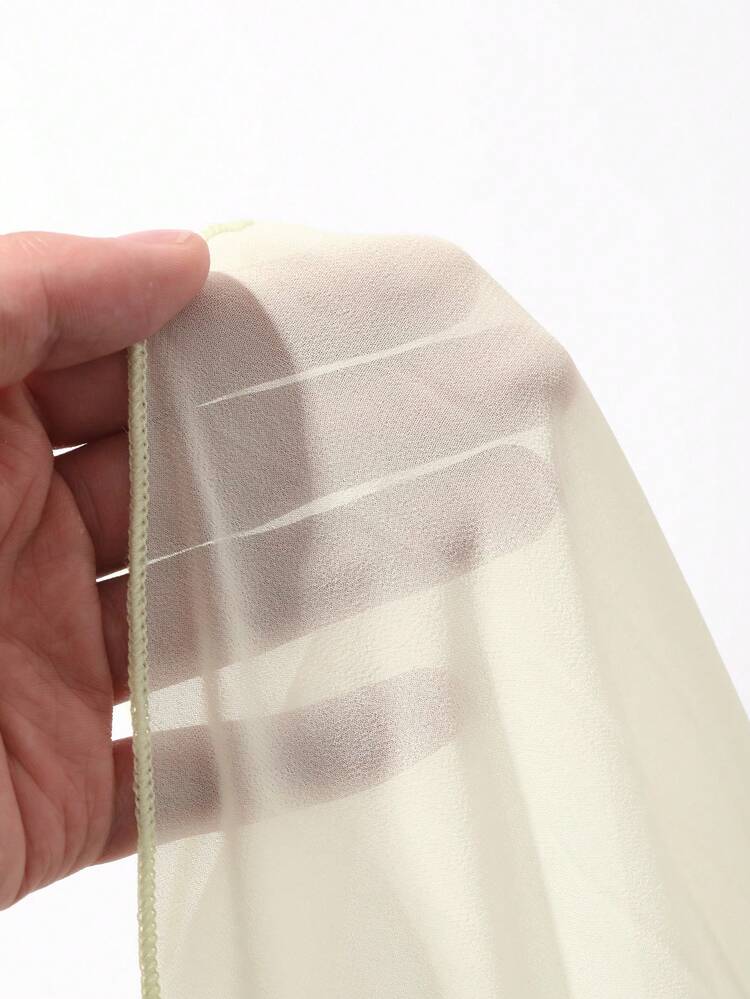 Women's Solid Color Neck Tie Pleated Casual Versatile Daily Wear Blouse