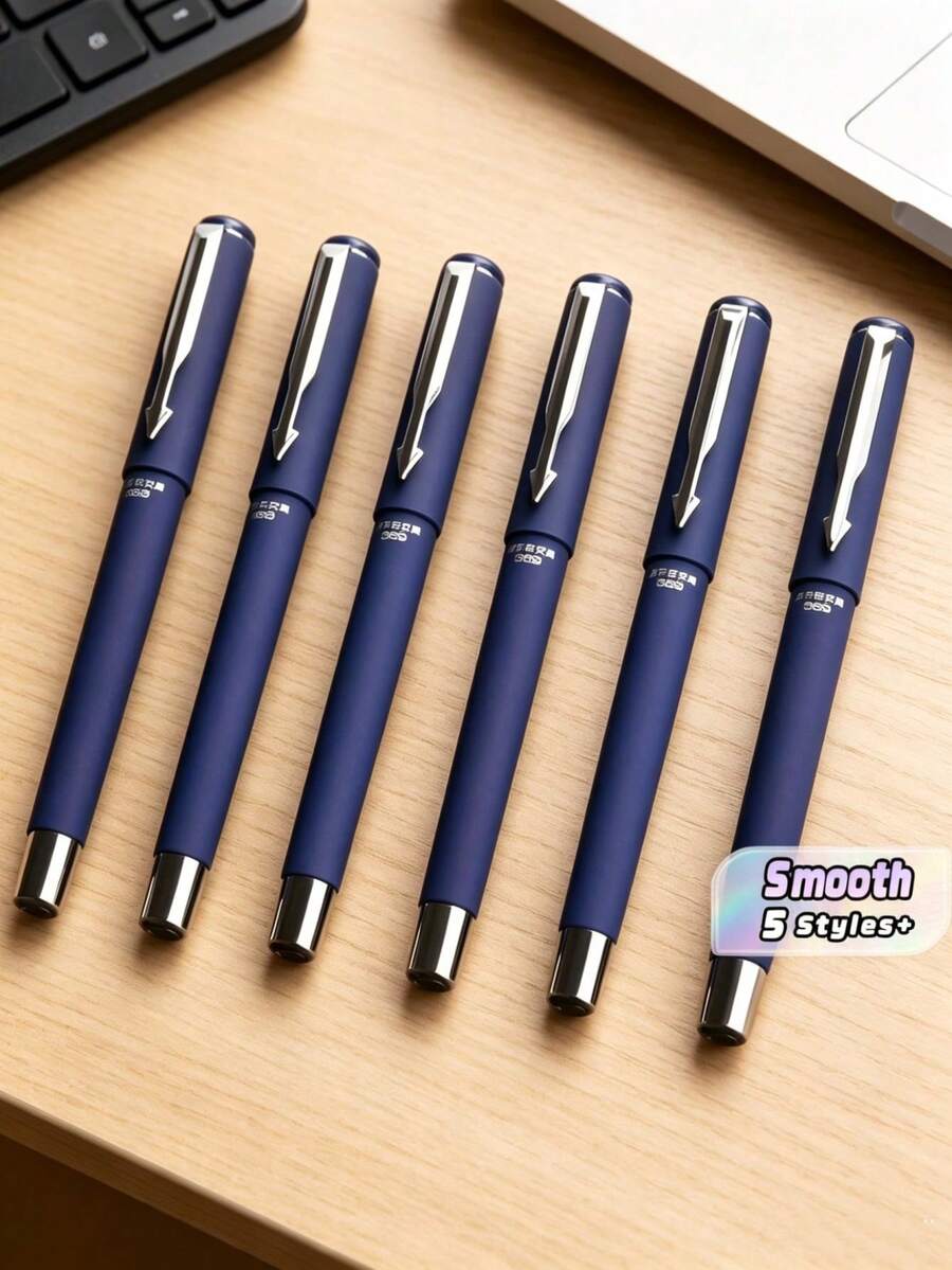 2 支/3 支/6 支中性笔，0.7 毫米中号笔尖，快干书写顺滑，黑色和蓝色，适用于记笔记、书写、签名、办公、日记本、办公室和学校用品返校 - 彩色 - 查看 1