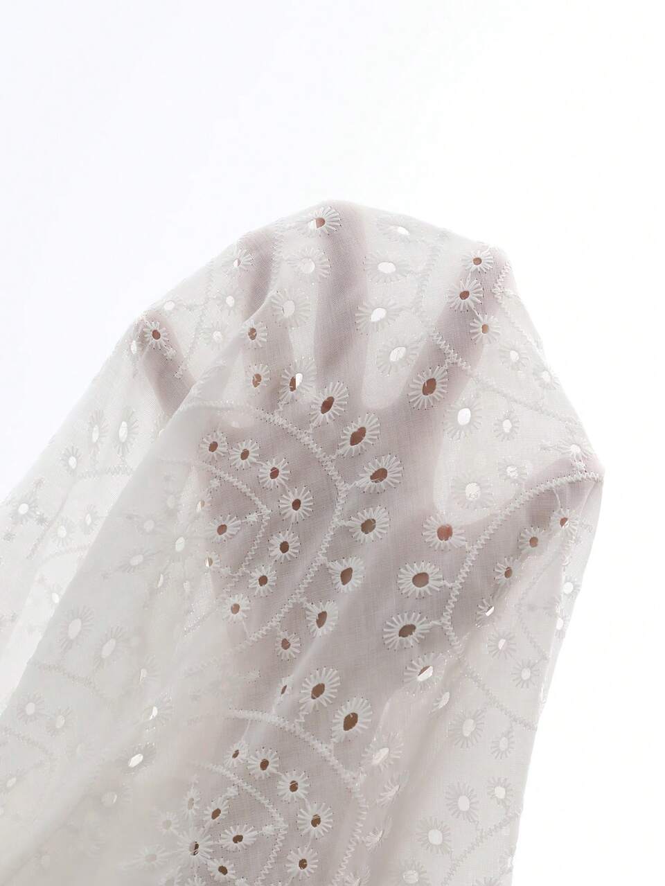Plus Size Women's Summer Casual Vacation Square Neck Short Sleeve Embroidered White Dress