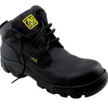 Botas industriales 100% de piel de res con casquillo y suela antideslizante - Negro - Ver 6