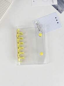 1个A7透明便携式文件袋，双扣设计，可收纳精美照片，可用作相册、省钱文具、笔记本、贴纸簿、办公用品、学习用品、返校用品，1个 - 彩色 - 查看 24