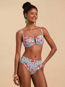 Travachic Women's Colorful Printed Casual Swimwear Set - Multicolor - View 3