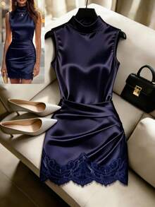 Women Plus Size Sports Dresses - Purple - View 7